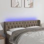 Cabecero con LED de tela gris taupe 147x16x78/88 cm en Cabeceros y pies de cama | Comprar online en Foro24