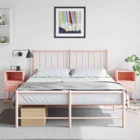 Mesitas de noche 2 unidades acero rosa 36x39x60,5 cm de , Mesitas de noche - Ref: Foro24-846557, Precio: 81,60 €, Descuento: %