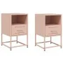 Mesitas de noche 2 unidades acero rosa 36x39x60,5 cm de , Mesitas de noche - Ref: Foro24-846557, Precio: 80,80 €, Descuento: %