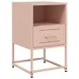 Bedside tables 2 units pink steel 36x39x60.5 cm by , Nightstands - Ref: Foro24-846557, Price: 80,79 €, Discount: %