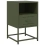 Mesita de noche acero verde oliva 36x39x60,5 cm de , Mesitas de noche - Ref: Foro24-846562, Precio: 65,40 €, Descuento: %