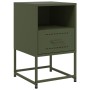 Nachttisch aus olivgrünem Stahl, 36x39x60,5 cm. von , Nachttische - Ref: Foro24-846562, Preis: 66,32 €, Rabatt: %