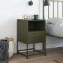 Nachttisch aus olivgrünem Stahl, 36x39x60,5 cm. von , Nachttische - Ref: Foro24-846562, Preis: 66,32 €, Rabatt: %