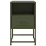 Mesita de noche acero verde oliva 36x39x60,5 cm de , Mesitas de noche - Ref: Foro24-846562, Precio: 65,40 €, Descuento: %