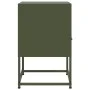 Mesita de noche acero verde oliva 36x39x60,5 cm de , Mesitas de noche - Ref: Foro24-846562, Precio: 65,40 €, Descuento: %