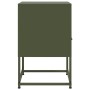 Nachttisch aus olivgrünem Stahl, 36x39x60,5 cm. von , Nachttische - Ref: Foro24-846562, Preis: 66,32 €, Rabatt: %