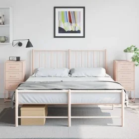 Bedside tables 2 units pink steel 36x39x78 cm by , Nightstands - Ref: Foro24-846581, Price: 119,05 €, Discount: %