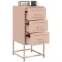 Nachttische, 2 Stück, rosa Stahl, 36x39x78 cm. von , Nachttische - Ref: Foro24-846581, Preis: 119,04 €, Rabatt: %