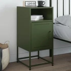Mesita de noche acero verde oliva 36x39x78 cm de , Mesitas de noche - Ref: Foro24-846574, Precio: 70,43 €, Descuento: %