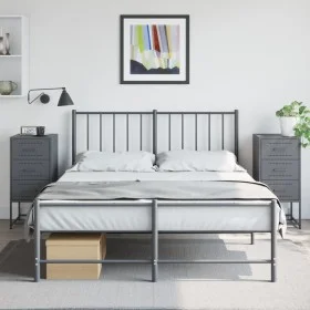 Bedside tables 2 units anthracite gray steel 36x39x78 cm by , Nightstands - Ref: Foro24-846583, Price: 119,05 €, Discount: %
