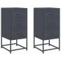 Nachttische, 2 Stück, anthrazitgraues Stahl, 36x39x78 cm. von , Nachttische - Ref: Foro24-846583, Preis: 119,05 €, Rabatt: %