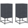 Nachttische, 2 Stück, anthrazitgraues Stahl, 36x39x78 cm. von , Nachttische - Ref: Foro24-846583, Preis: 120,75 €, Rabatt: %