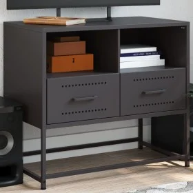 Fernsehmöbel aus schwarzem Stahl, 68x39x60,5 cm. von , TV-Möbel - Ref: Foro24-846548, Preis: 64,40 €, Rabatt: %