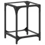 Center table with transparent glass surface and steel structure, measuring 30x30x40 cm. by , Coffee table - Ref: Foro24-84595...