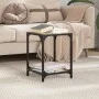 Center table with transparent glass surface and steel structure, measuring 30x30x40 cm. by , Coffee table - Ref: Foro24-84595...