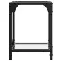Center table with transparent glass surface and steel structure, measuring 30x30x40 cm. by , Coffee table - Ref: Foro24-84595...