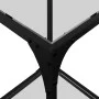 Center table with transparent glass surface and steel structure, measuring 30x30x40 cm. by , Coffee table - Ref: Foro24-84595...