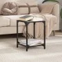 Black glass and steel coffee table 30x30x40 cm by , Coffee table - Ref: Foro24-845956, Price: 30,90 €, Discount: %