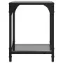 Schwarzer Glastisch mit Stahlrahmen, 30x30x40 cm. von , Couchtisch - Ref: Foro24-845956, Preis: 30,90 €, Rabatt: %