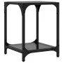 Schwarzer Glastisch mit Stahlrahmen, 30x30x40 cm. von , Couchtisch - Ref: Foro24-845956, Preis: 30,90 €, Rabatt: %