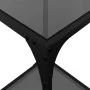 Schwarzer Glastisch mit Stahlrahmen, 30x30x40 cm. von , Couchtisch - Ref: Foro24-845956, Preis: 30,90 €, Rabatt: %