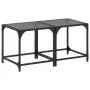 2 black glass and steel coffee tables 40x40x40 cm by , Coffee table - Ref: Foro24-845961, Price: 45,52 €, Discount: %