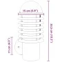 Exterior application of silver stainless steel by , Outdoor lighting - Ref: Foro24-4006248, Price: 34,10 €, Discount: %