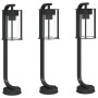 Außen-Stehlampen, 3 Stück, Edelstahl, schwarz, 60 cm. von , Außenbeleuchtung - Ref: Foro24-4006346, Preis: 91,68 €, Rabatt: %
