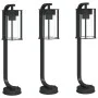 Outdoor floor lamps 3 pcs stainless steel black 60cm by , Outdoor lighting - Ref: Foro24-4006346, Price: 90,28 €, Discount: %
