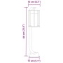 Außen-Stehlampen, 3 Stück, Edelstahl, schwarz, 60 cm. von , Außenbeleuchtung - Ref: Foro24-4006346, Preis: 91,68 €, Rabatt: %