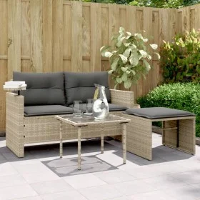 3-piece garden sofa set with gray synthetic rattan cushions by , Outdoor sofas - Ref: Foro24-365463, Price: 220,45 €, Discoun...