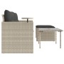 Gartensofa-Set 3-teilig mit grauen Kissen aus synthetischem Rattan von , Outdoor-Sofas - Ref: Foro24-365463, Preis: 211,53 €,...