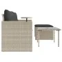 Gartensofa-Set 3-teilig mit grauen Kissen aus synthetischem Rattan von , Outdoor-Sofas - Ref: Foro24-365463, Preis: 220,45 €,...