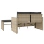 Gartensofa-Set 3-teilig mit grauen Kissen aus synthetischem Rattan von , Outdoor-Sofas - Ref: Foro24-365463, Preis: 211,53 €,...