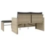Gartensofa-Set 3-teilig mit grauen Kissen aus synthetischem Rattan von , Outdoor-Sofas - Ref: Foro24-365463, Preis: 220,45 €,...