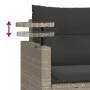 Gartensofa-Set 3-teilig mit grauen Kissen aus synthetischem Rattan von , Outdoor-Sofas - Ref: Foro24-365463, Preis: 220,45 €,...