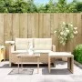 Garden sofa set with beige cushions 3 pieces PE rattan by , Outdoor sofas - Ref: Foro24-365461, Price: 222,75 €, Discount: %
