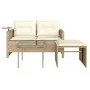 Garden sofa set with beige cushions 3 pieces PE rattan by , Outdoor sofas - Ref: Foro24-365461, Price: 222,75 €, Discount: %