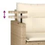 Garden sofa set with beige cushions 3 pieces PE rattan by , Outdoor sofas - Ref: Foro24-365461, Price: 222,75 €, Discount: %