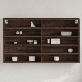 Engineered wood brown oak display case 100x15x58 cm by , Shelves and shelves - Ref: Foro24-847932, Price: 56,86 €, Discount: %