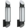 Außenlampen, 2 Stück, Edelstahl, Schwarz. von , Außenbeleuchtung - Ref: Foro24-4006295, Preis: 50,09 €, Rabatt: %