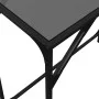 Console table with black glass surface and steel frame 80x35x81 cm by , console tables - Ref: Foro24-846019, Price: 39,95 €, ...