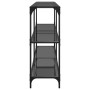 Console table with black glass surface and steel frame 158.5x30x81cm by , console tables - Ref: Foro24-846033, Price: 93,09 €...