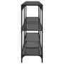 Console table with black glass surface and steel frame 158.5x30x81cm by , console tables - Ref: Foro24-846033, Price: 91,90 €...