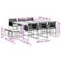 Set de comedor jardín 11 pzas con cojines ratán sintético negro de , Conjuntos de jardín - Ref: Foro24-3295029, Precio: 546,99 €