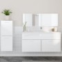 Badezimmermöbel-Set, 3-teilig, aus weißem glänzendem Sperrholz. von , Badezimmermöbel - Ref: Foro24-3308535, Preis: 123,77 €,...