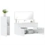 Bathroom furniture set, 3 pieces, plywood, glossy white. by , Bathroom furniture - Ref: Foro24-3308535, Price: 123,77 €, Disc...