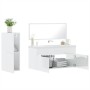 Set muebles de baño 3 piezas madera contrachapada blanco brillo de , Muebles de baño - Ref: Foro24-3308535, Precio: 124,29 €
