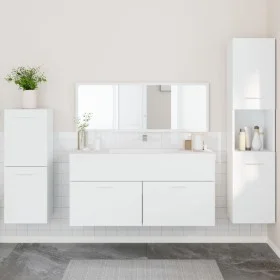 4-teiliges Badezimmermöbelset aus weißem Sperrholz von , Badezimmermöbel - Ref: Foro24-3308521, Preis: 167,40 €, Rabatt: %