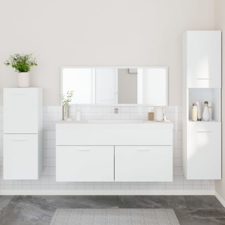 4-teiliges Badezimmermöbelset aus weißem Sperrholz von , Badezimmermöbel - Ref: Foro24-3308521, Preis: 172,90 €, Rabatt: %